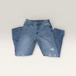 YMI Women's Blue Jeans Denim Distressed Sz 9/29